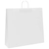 vidaXL Papieren zakken 50 st met hengsels 54x15x49 cm wit