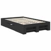 vidaXL Bedframe met hoofdeinde Zwart 120 x 200 cm Bewerkt hout