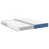 vidaXL Bedmatras met matras Blauw 180 x 200 cm Stof