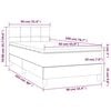 vidaXL Boxspring met matras en LED fluweel lichtgrijs 90x200 cm