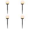 vidaXL Buitenzonne-lampen met grondpin 4 st Warmwit 38,5 cm ABS