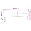 vidaXL Hoofdbord met hoofdeinde Zwart 200 cm Stof