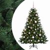 vidaXL Kunstkerstboom met kerstbal 150 cm 150 LED's Warmwit