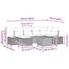 vidaXL Tuin Sofa Set met kussen 7 pcs Beige 55 x 62 x 69 cm Poly riet
