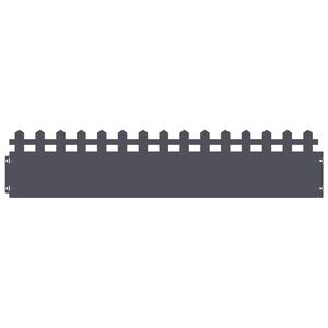 vidaXL Gazonranden 10 st 103 x 0,05 x 22 cm Staal Antraciet