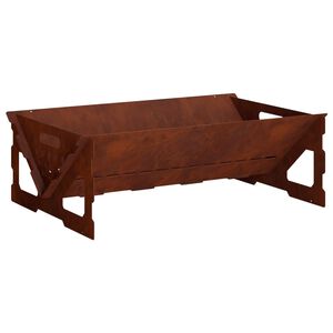vidaXL Vuurkorf Roestkleurig 60 x 40 x 20 cm weervast staal