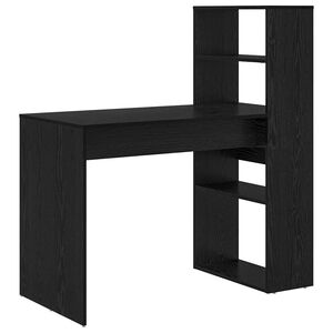 vidaXL Bureau Zwart Eiken Bewerkt hout 113 x 54 x 120 cm