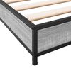 vidaXL Bedframe bewerkt hout en metaal grijs sonoma eiken 90x190 cm