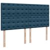 vidaXL Ottoman bed met matrassen 160x200cm fluweel donkerblauw