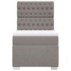 vidaXL Boxspring met matras stof taupe 100x200 cm