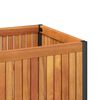 vidaXL Plantenbak 45x30x27,5 cm massief acaciahout en staal