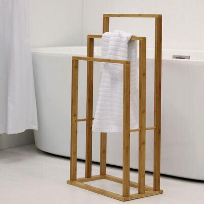 Bathroom Solutions Handdoekenrek met 3 stangen bamboe