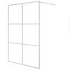 vidaXL Inloopdouchewand 140x195 cm transparant ESG-glas zilverkleurig