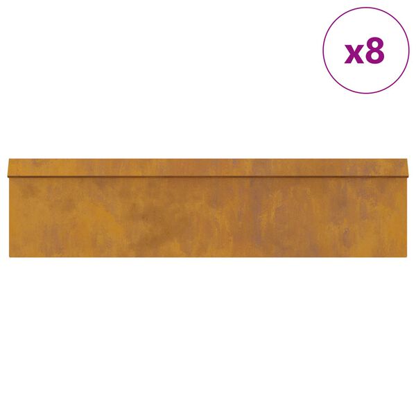 vidaXL Slakkenhekken 12 pcs Roestig Cortenstaal