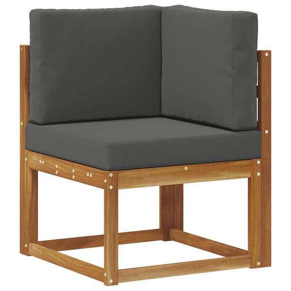 vidaXL Buiten bankenset met kussen 8 pcs Natuurlijk en Antraciet