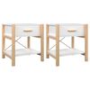 vidaXL Nachtkastjes 2 st 42x38x45 cm bewerkt hout wit
