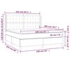 vidaXL Boxspring met matras en LED stof zwart 160x200 cm