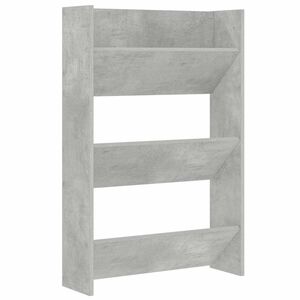 vidaXL Wandschoenenkast 60x18x90 cm spaanplaat betongrijs