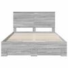 vidaXL Bedframe met hoofdeinde Grijs Sonoma 140 x 200 cm Bewerkt hout