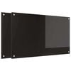 vidaXL Keukenachterwand 2 st Zwart 100 x 60 cm gehard glas
