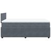 vidaXL Boxspring met matras fluweel donkergrijs 120x200 cm