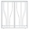 vidaXL Wandtafel 70x30x70 cm roestvrij staal en glas zilverkleurig