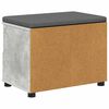 vidaXL Halbank met kussen met lade Beton Grijs 60 x 38 x 46 cm