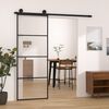 vidaXL Schuifdeur met beslag 76x205 cm ESG-glas en aluminium