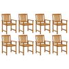 vidaXL Tuinstoelen 8 st massief acaciahout