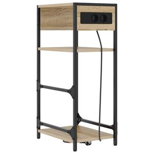 vidaXL Nachtkastje Sonoma Eiken 40 x 27 x 76 cm Bewerkt hout