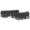 vidaXL Tuinbankenset 11 st Grijs poly rattan