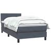 vidaXL Boxspring met matras fluweel donkergrijs 90x220 cm