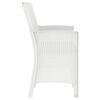 vidaXL Tuinbank 2-zits met kussens PP rattan wit