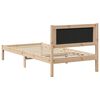 vidaXL Bedframe met hoofdeinde Taupe 90 x 190 cm Massief grenenhout