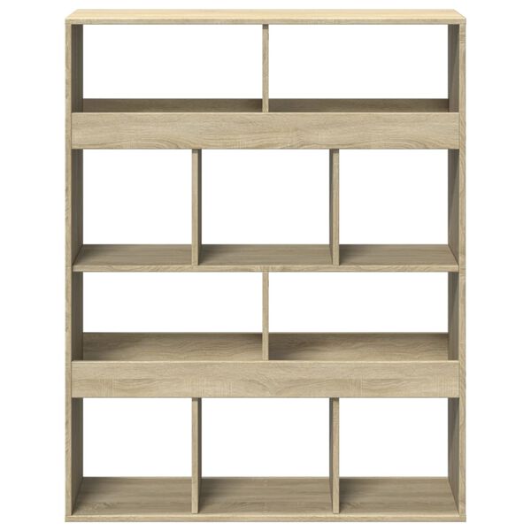 vidaXL Boekenkast 100x33x125,5 cm bewerkt hout sonoma eikenkleurig