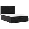vidaXL Ottoman bed met matrassen 140x190cm fluweel zwart