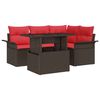 vidaXL Tuin Sofa Set met kussen 5 pcs Bruin poly rattan