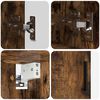 vidaXL Badkamermeubelset 2 pcs Gerookt eiken Bewerkt hout & Metaal