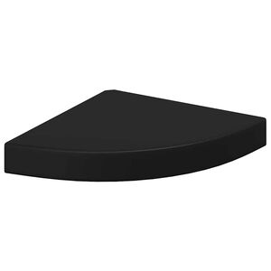 vidaXL Hoekschap zwevend 25x25x3,8 cm MDF zwart
