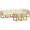 vidaXL Buiten bankenset 8 st Wit en cr&egrave;mekleurig Polyester