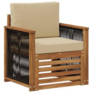 vidaXL Buiten Midden Sofa Naturel