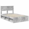vidaXL Bedframe met hoofdeinde Beton 120 x 200 cm Massief grenenhout