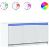 vidaXL Tv-meubel met LED 100x34x50 cm bewerkt hout wit