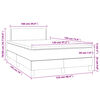 vidaXL Boxspring met matras stof zwart 120x190 cm