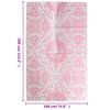 vidaXL Buitenkleed ARAKIL 190x290 cm PP roze