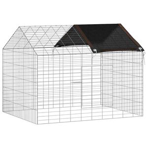 vidaXL Konijnenkooi Zilver 100 x 78 x 78 cm Gegalvaniseerd staal