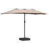 vidaXL Tuinparasol Taupe 385 x 209 x 244 cm Stof