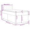 vidaXL Boxspring met matras fluweel zwart 80x200 cm