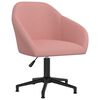 vidaXL Eetkamerstoelen draaibaar 6 st fluweel roze