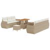 vidaXL Tuin Sofa Set met kussen met opslag 10 pcs Beige poly rattan